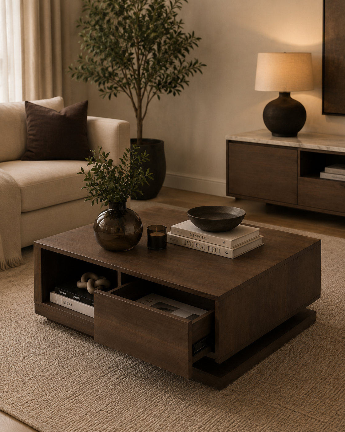 Tulivu Coffee Table — handcrafted African furniture by The MI Interiors  in Kenya