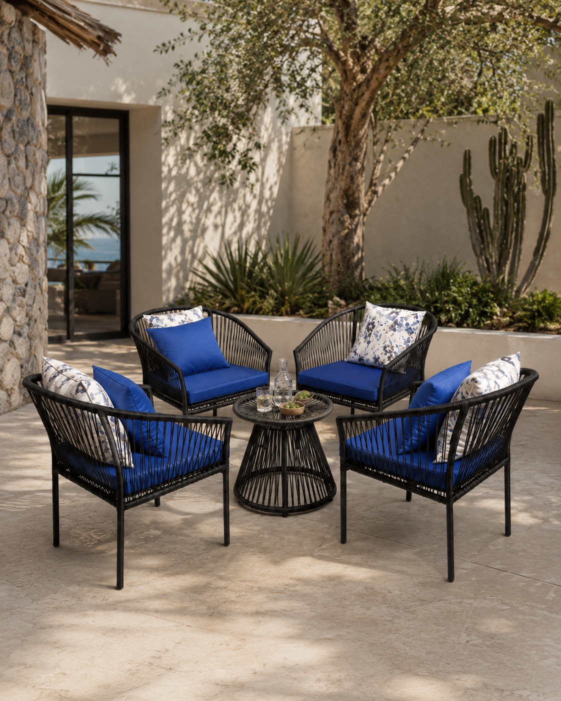 Amani Outdoor Lounge Set — handcrafted African outdoor by Outdoors furniture  in Kenya