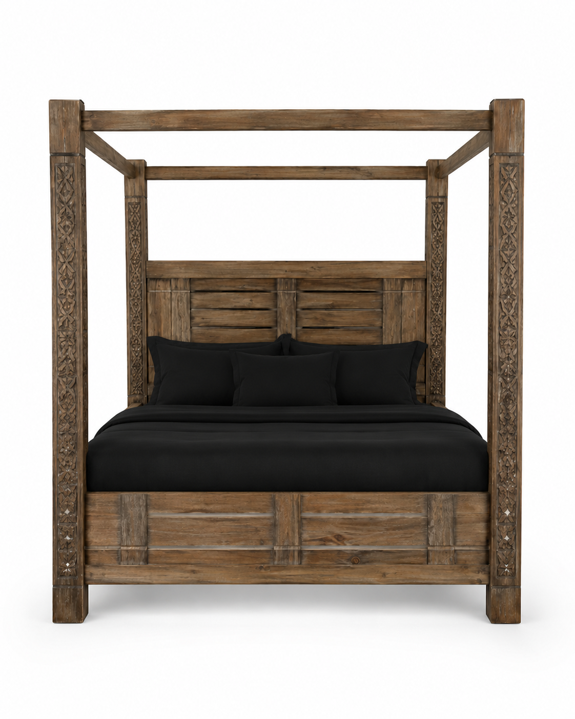 5 by 6Mfalme Heritage Canopy Bed — handcrafted African furniture by PK interior furniture  in Kenya (view 2)