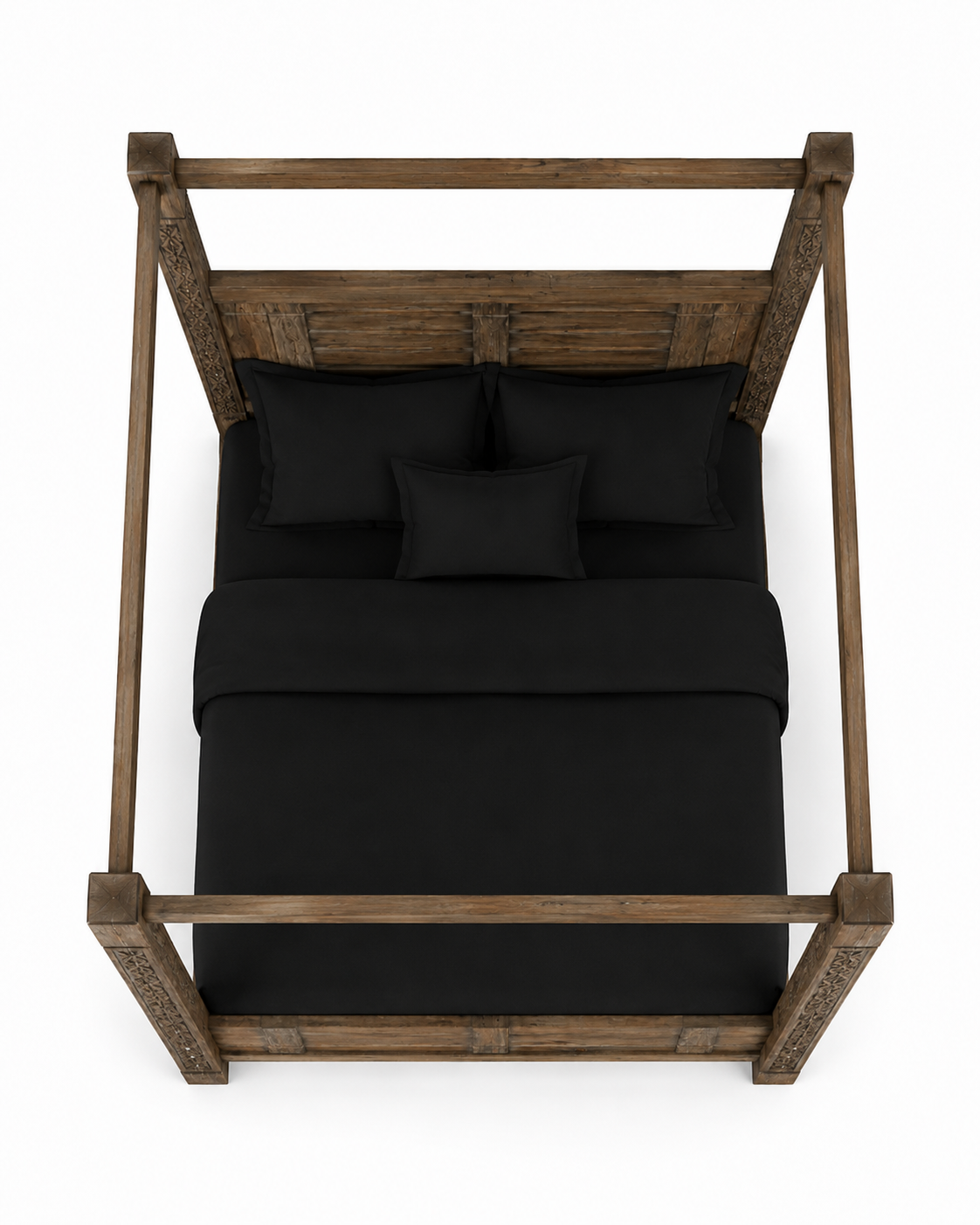 5 by 6Mfalme Heritage Canopy Bed — handcrafted African furniture by PK interior furniture  in Kenya (view 3)