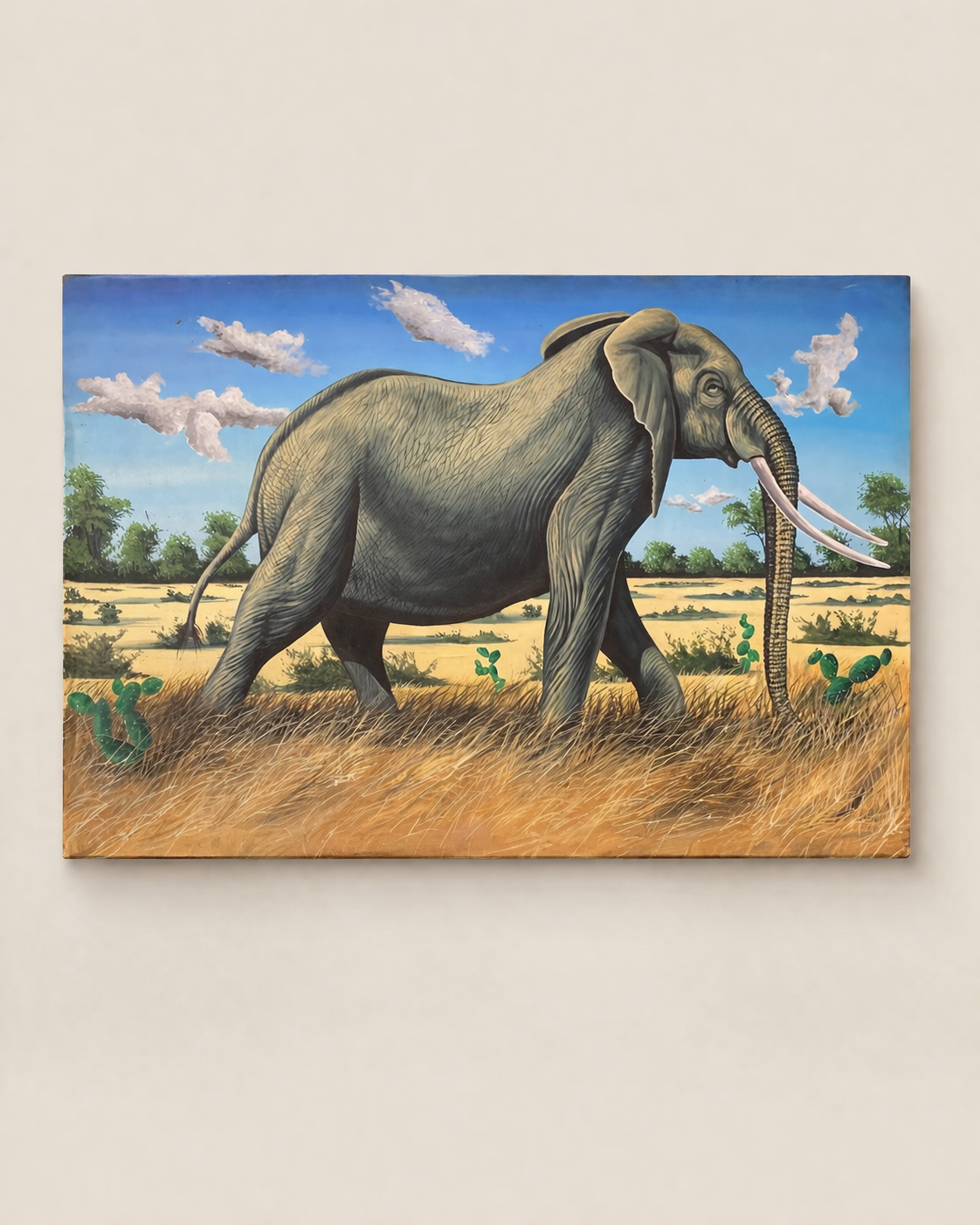 Elephant paint: Tembo March — handcrafted African furniture by FashonistarGallery in Kenya