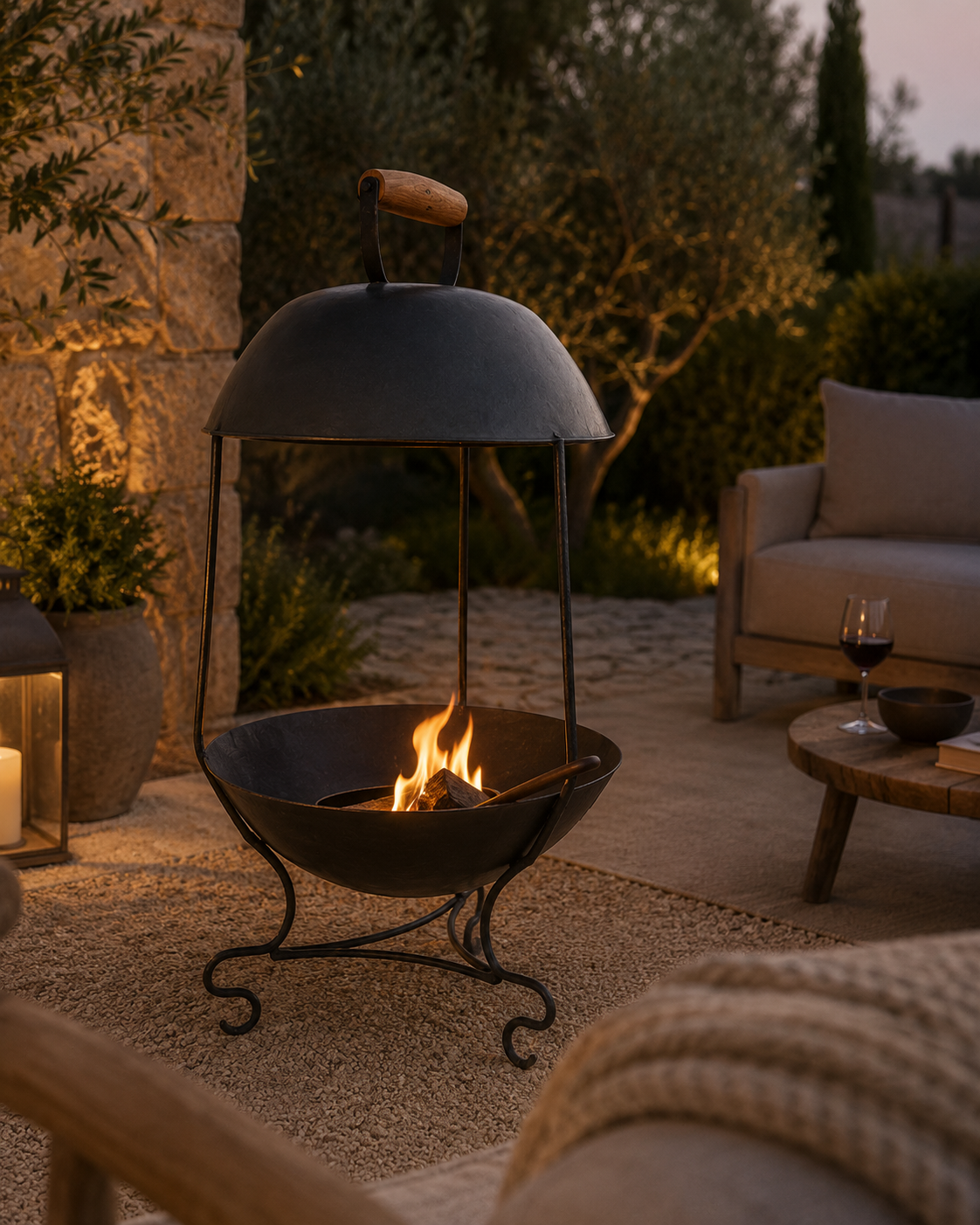 Sitatunga Fire Pit — handcrafted African lighting by marimart in Kenya