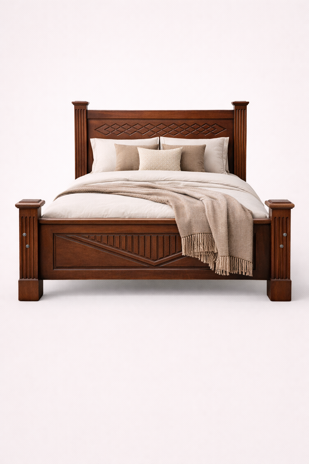 Msitu Legacy 5 by 6 bed — handcrafted African furniture by Safi furniture  in Kenya