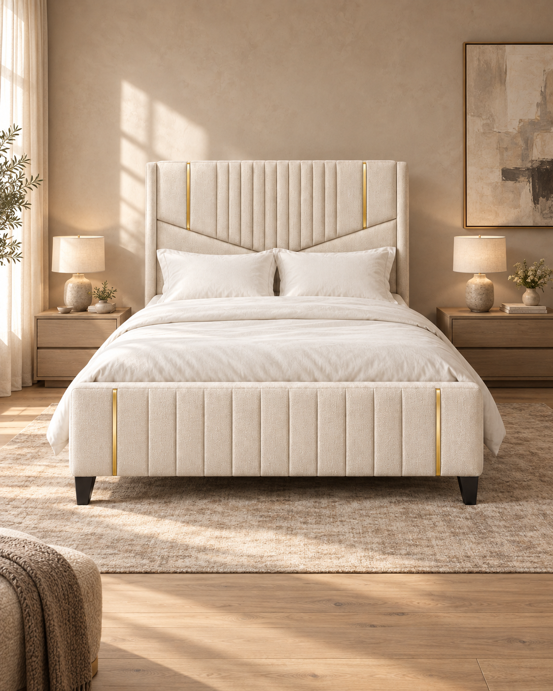 5by6 Upholstered Bed — handcrafted African furniture by Executive furniture ke in Kenya (view 2)