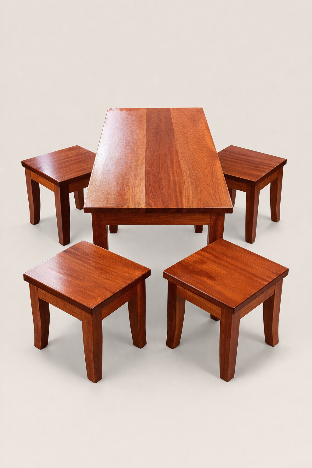 Kaya Coffee Table & 4 Stools — handcrafted African furniture by Zidanekisilu148 in Kenya