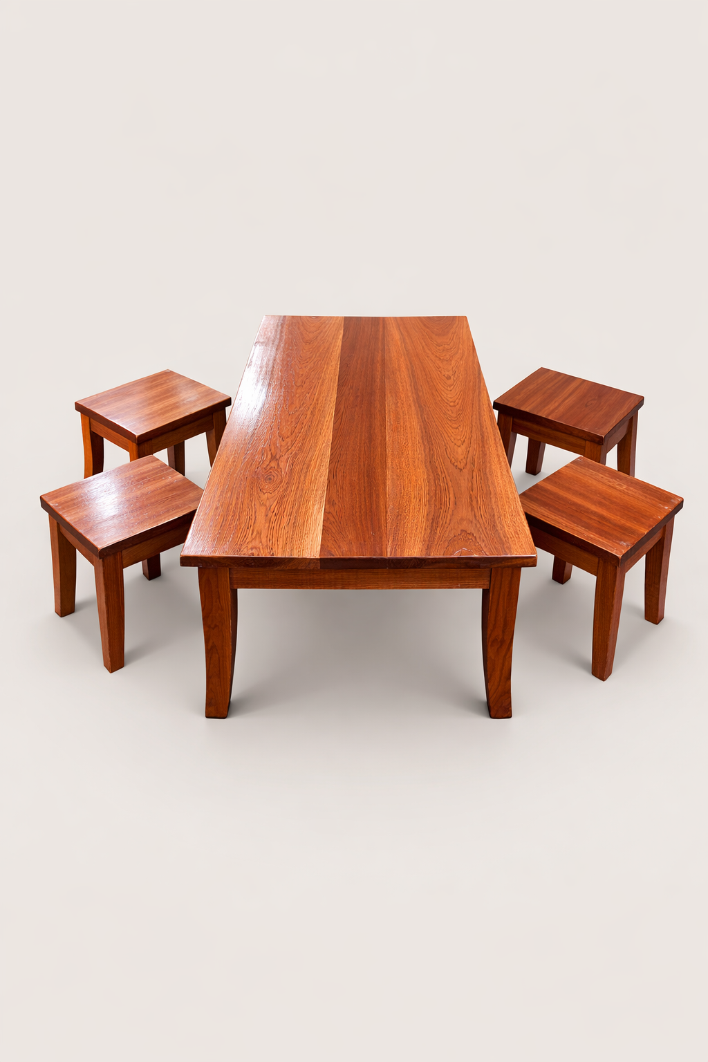Kaya Coffee Table & 4 Stools — handcrafted African furniture by Zidanekisilu148 in Kenya (view 2)