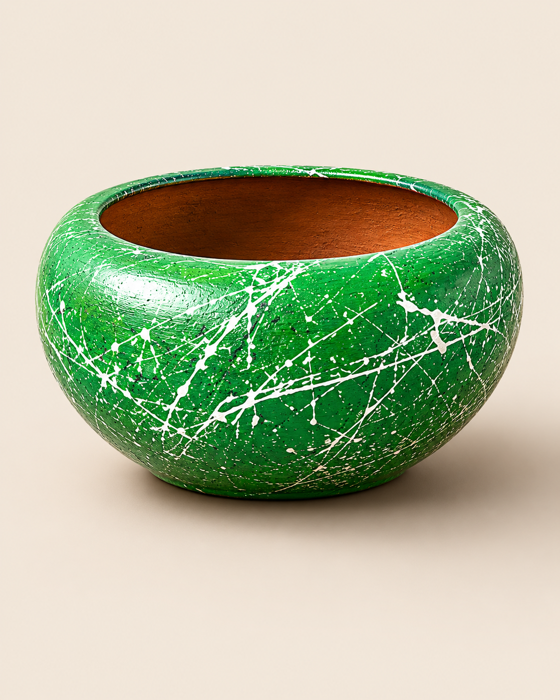 Ebeh Clay Planter — handcrafted African outdoor by Jawaflowers  in Kenya