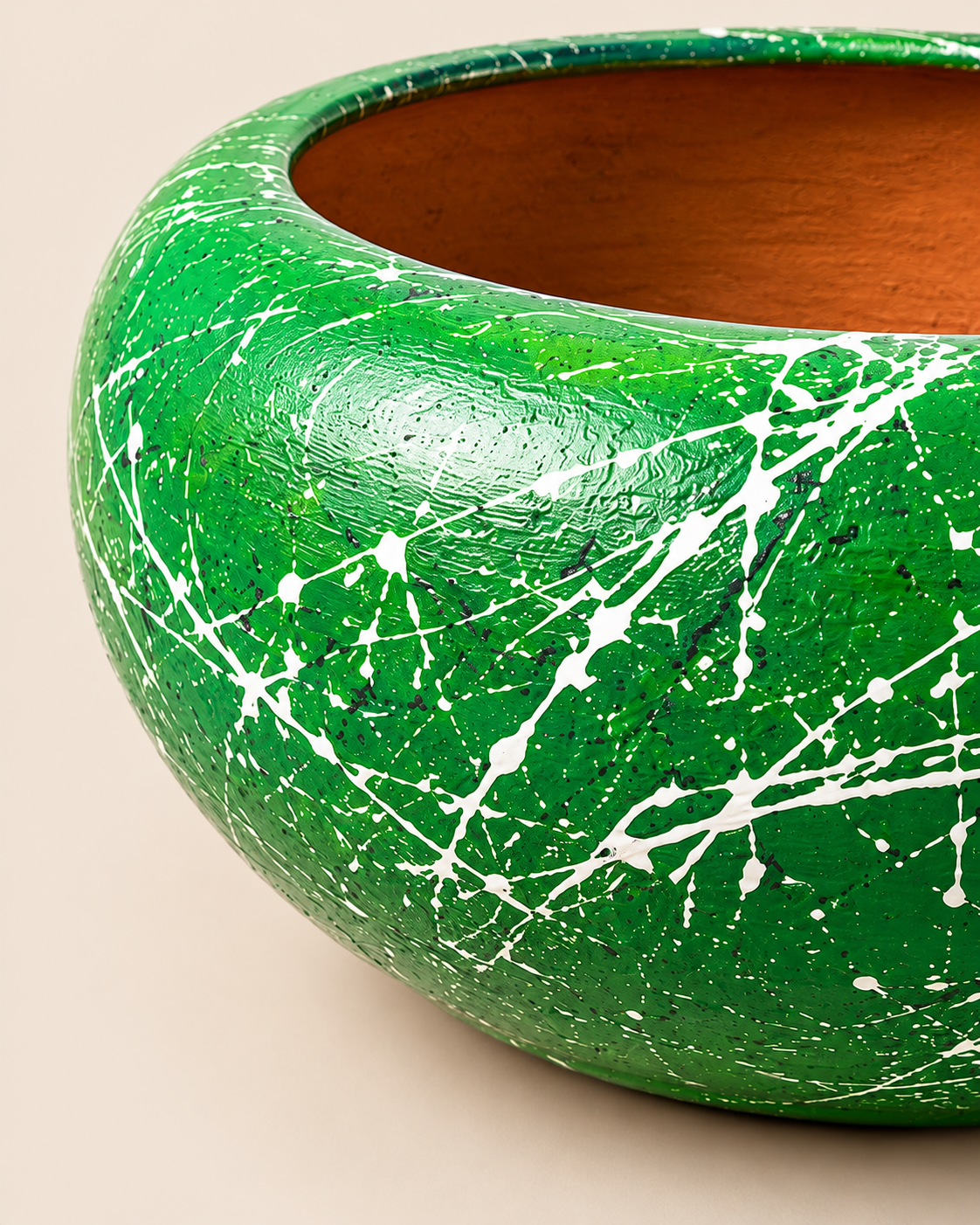 Ebeh Clay Planter — handcrafted African outdoor by Jawaflowers  in Kenya (view 3)