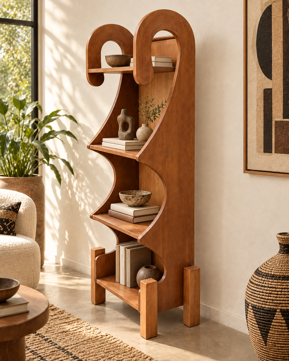 Sokoni Shelf — handcrafted African furniture by Bency furniture  in Kenya (view 2)