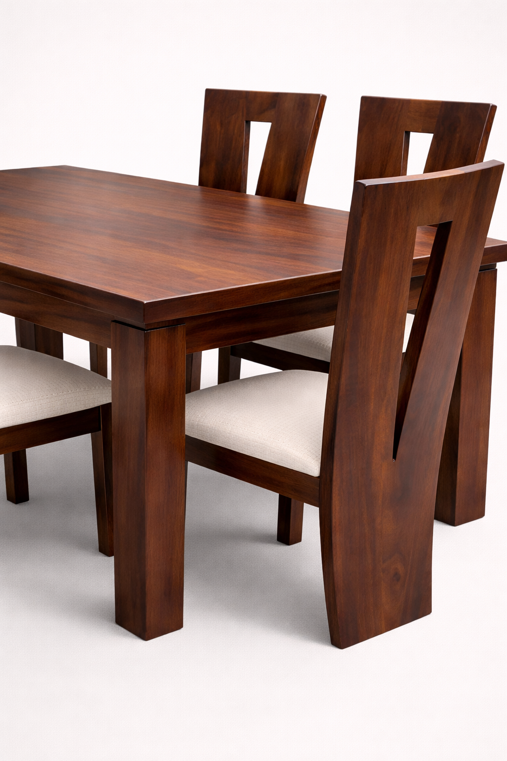 Mahiri Mahogany 6-Seater Dining Set — handcrafted African furniture by Cozy lifestyle furniture  in Kenya (view 3)