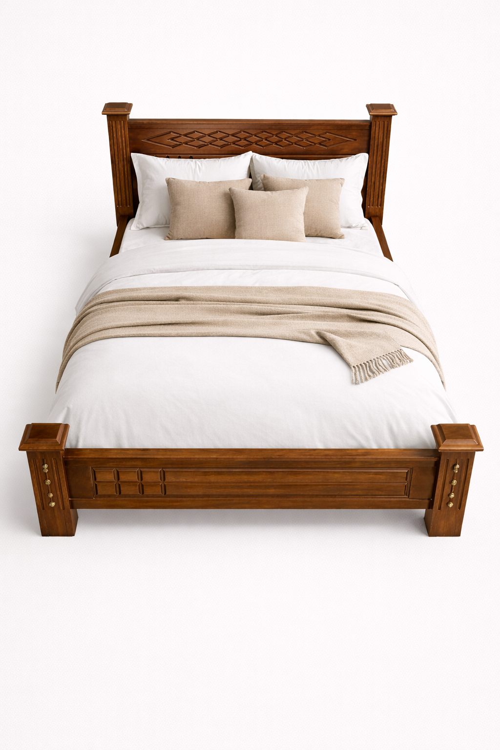 Kikwetu Bed 5by6 Frame — handcrafted African furniture by Muke Timber & Furniture  in Kenya