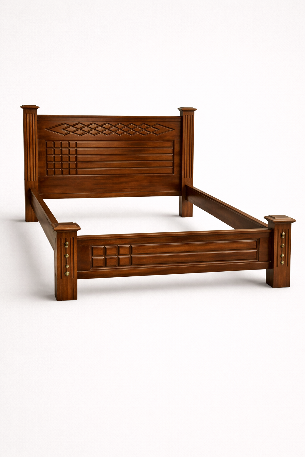 Kikwetu Bed 5by6 Frame — handcrafted African furniture by Muke Timber & Furniture  in Kenya (view 2)