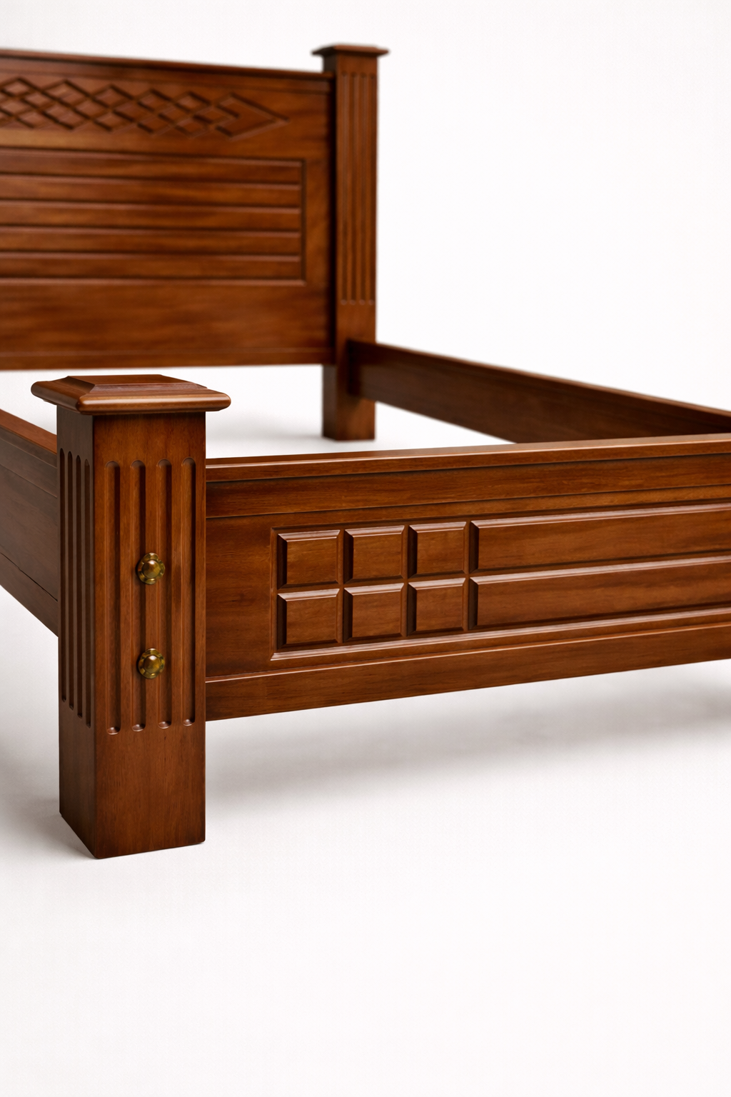 Kikwetu Bed 5by6 Frame — handcrafted African furniture by Muke Timber & Furniture  in Kenya (view 3)