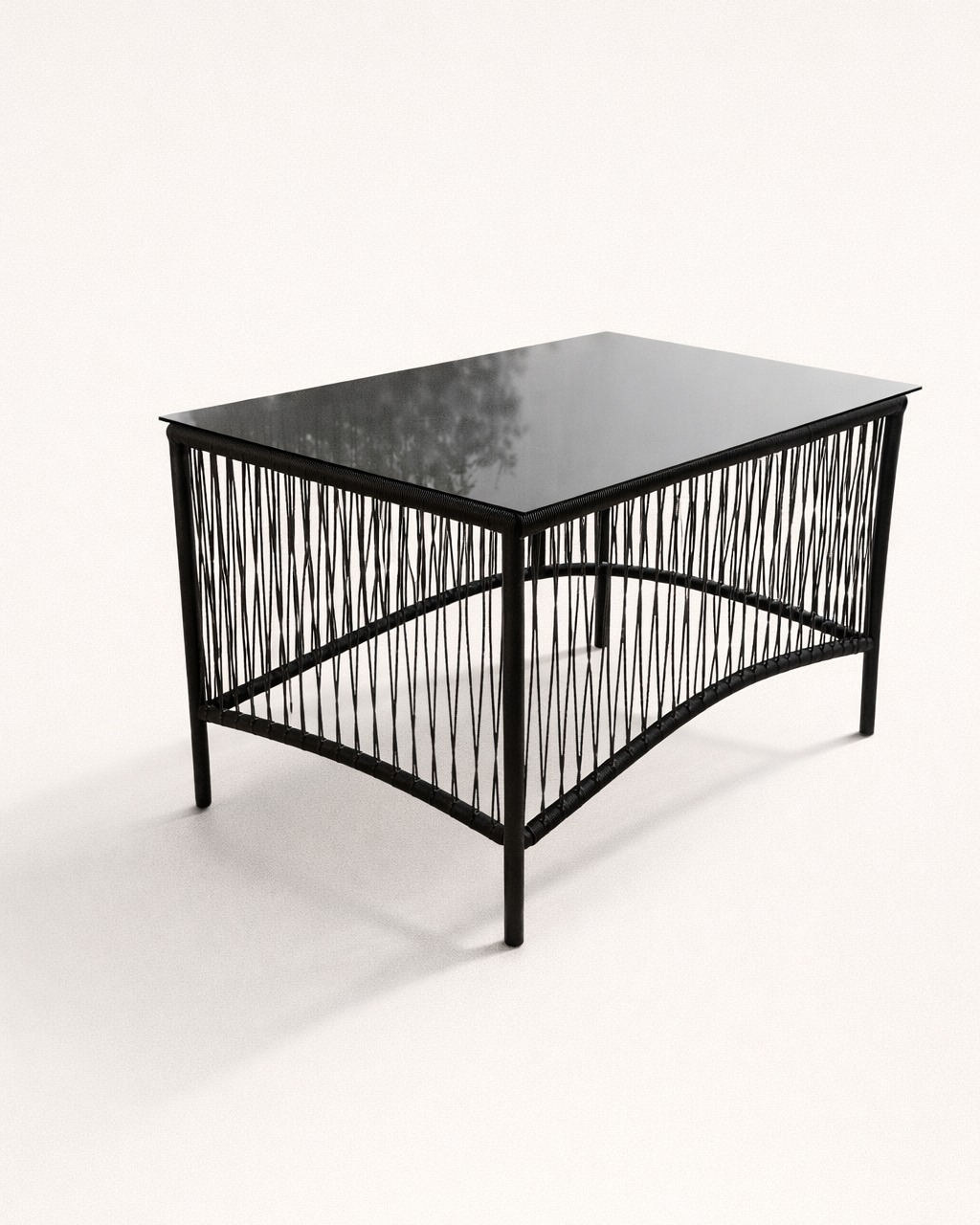 Olive glass & steel Table: Msingi Console — handcrafted African furniture by Zidanekisilu148 in Kenya (view 2)