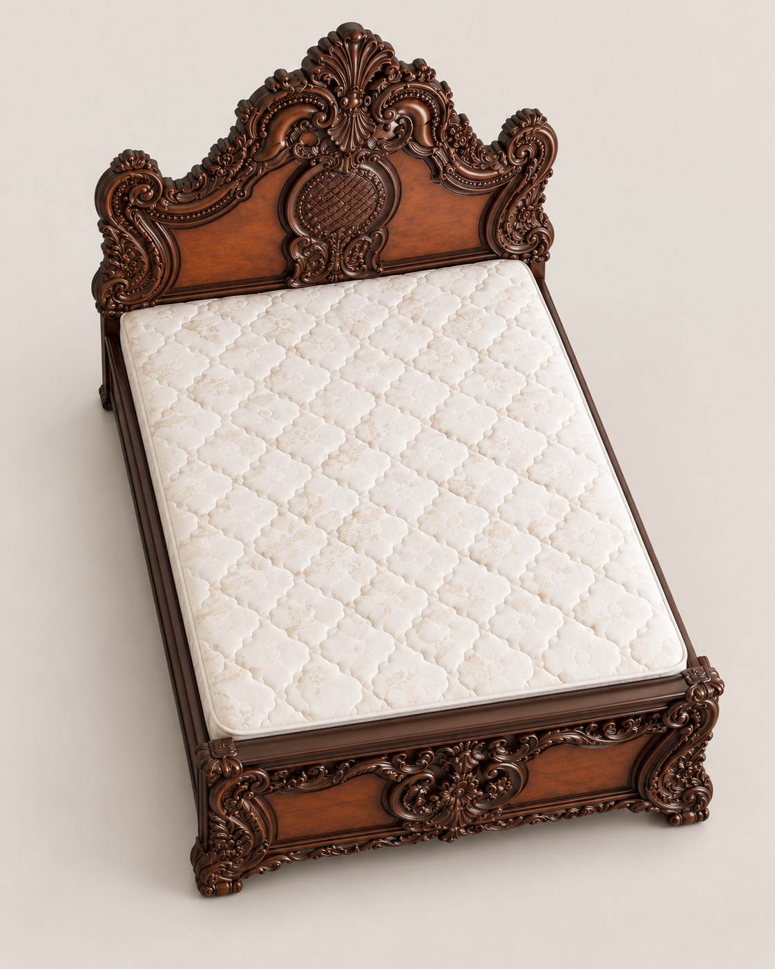 5by6 Carved Mahogany Bed — handcrafted African furniture by Top class modern furniture  in Kenya (view 3)