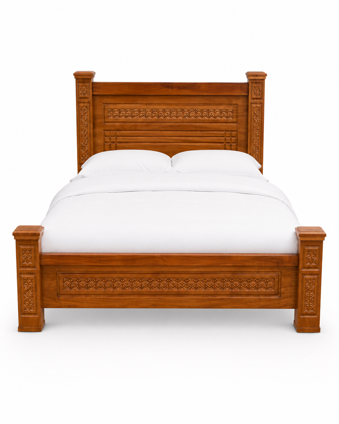 5 by 6 Zuberi Heritage Bed — handcrafted African furniture by PK interior furniture  in Kenya