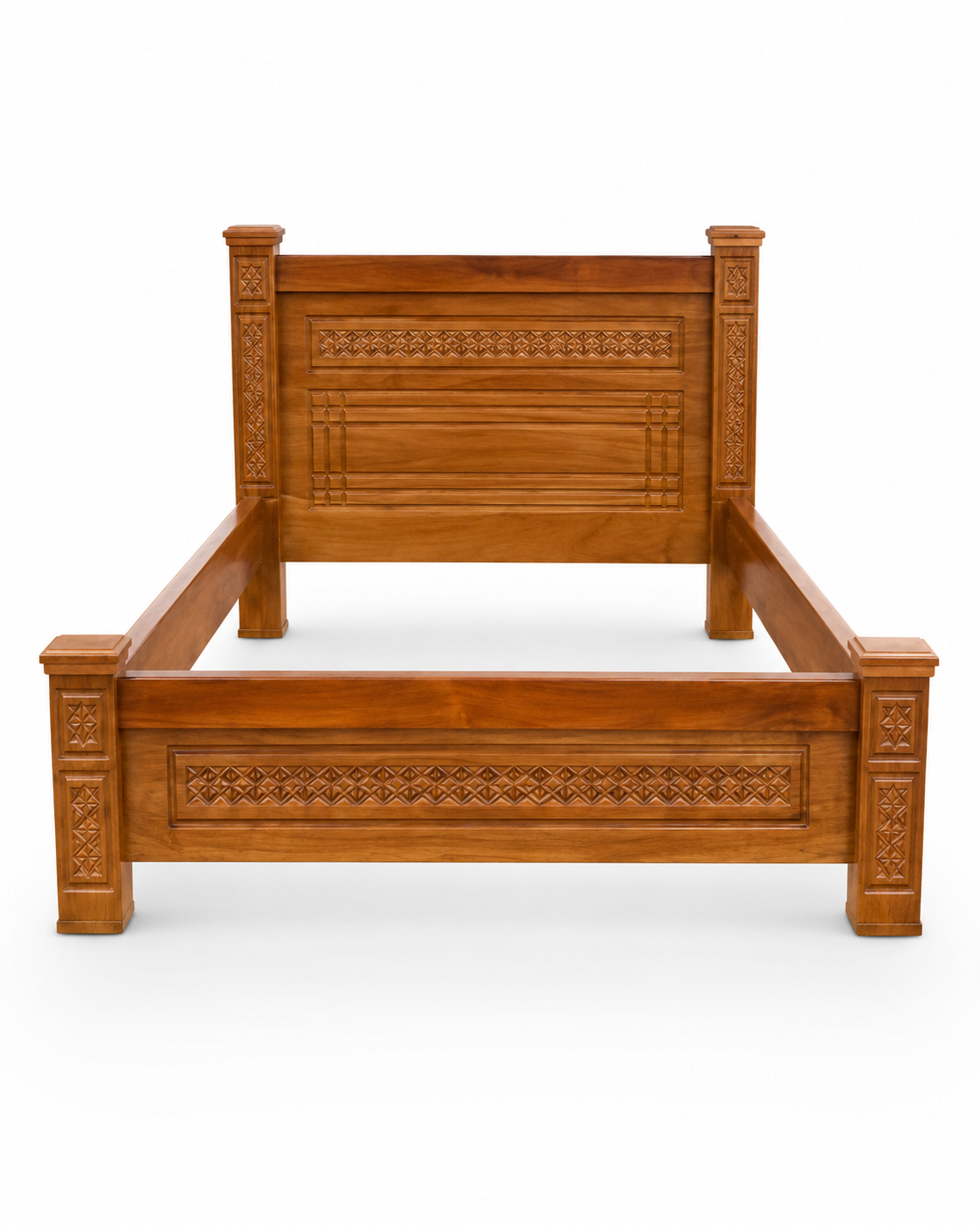 5 by 6 Zuberi Heritage Bed — handcrafted African furniture by PK interior furniture  in Kenya (view 3)
