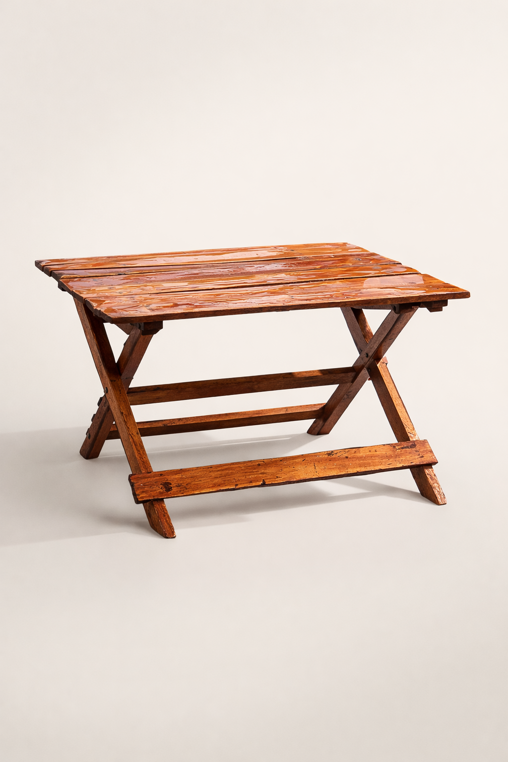 Kaya Meru Oak Foldable Table — handcrafted African outdoor by Joyvern Neema furniture  in Kenya (view 2)