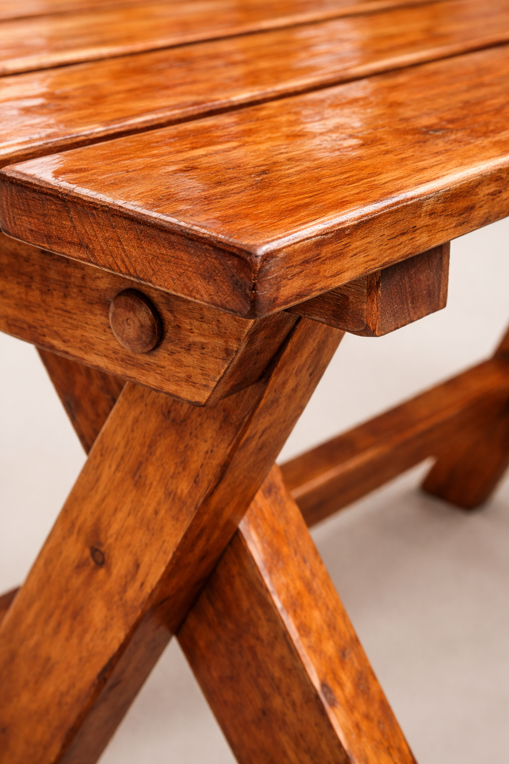 Kaya Meru Oak Foldable Table — handcrafted African outdoor by Joyvern Neema furniture  in Kenya (view 3)