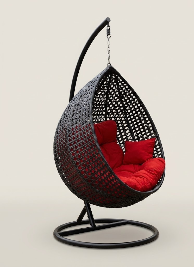 Mvumo Rattan Cocoon Swing | Bahari — handcrafted African outdoor by Mt sinai in Kenya (view 4)