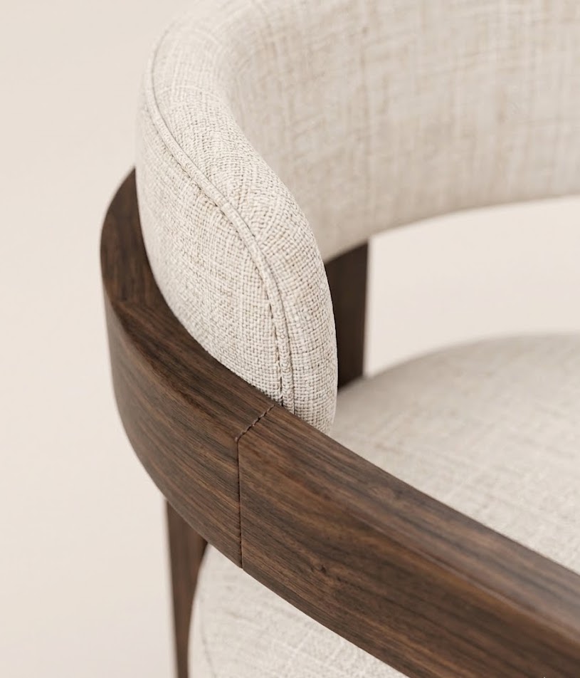 Ofune Dining Chair — handcrafted African furniture by Shelwood Furniture  in Kenya (view 3)