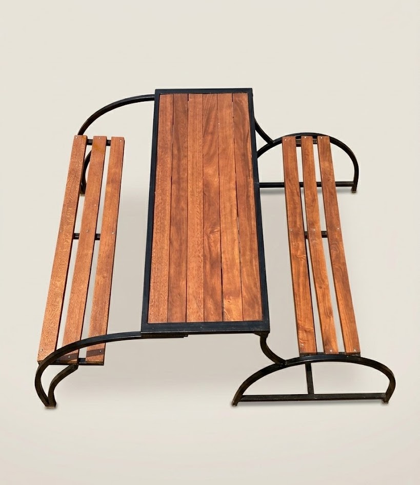 Kikwetu Outdoor Bench — handcrafted African outdoor by Cate furniture  in Kenya