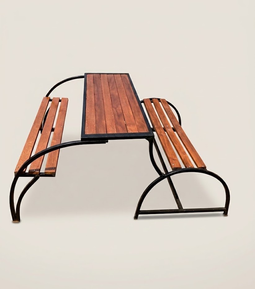 Kikwetu Outdoor Bench — handcrafted African outdoor by Cate furniture  in Kenya (view 3)