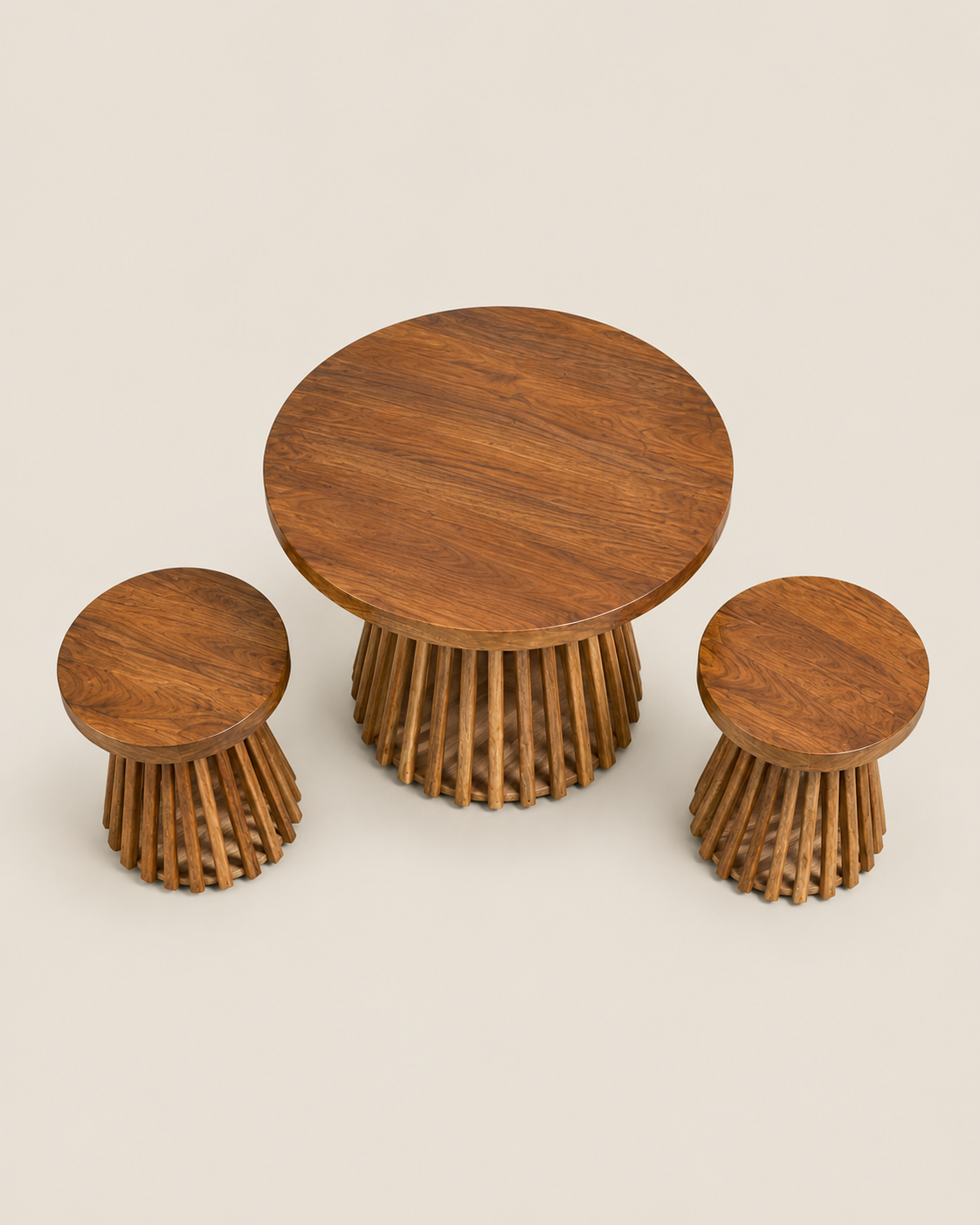 Chania Occasional Table Set — handcrafted African furniture by Ekram furniture in Kenya (view 2)