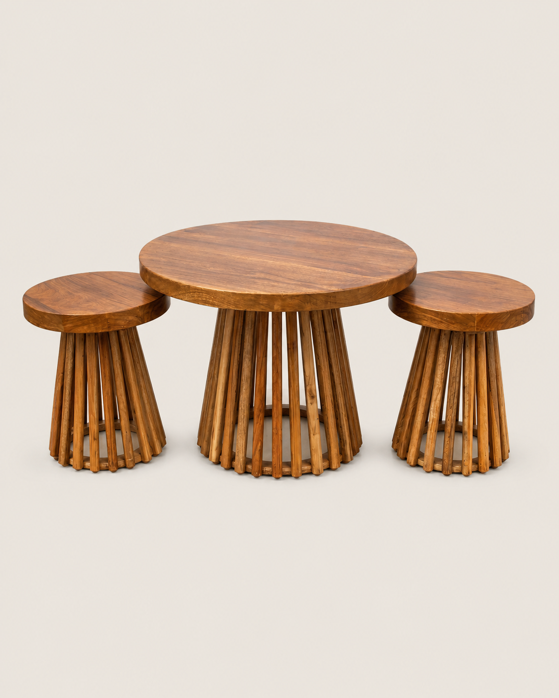 Chania Occasional Table Set — handcrafted African furniture by Ekram furniture in Kenya (view 3)