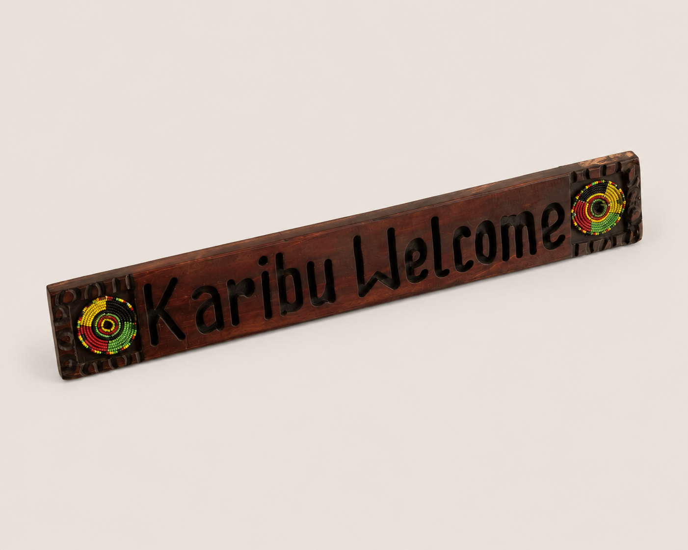 Cfahali Welcome Plaque — handcrafted African outdoor by Dankass Art and Signs  in Kenya (view 2)