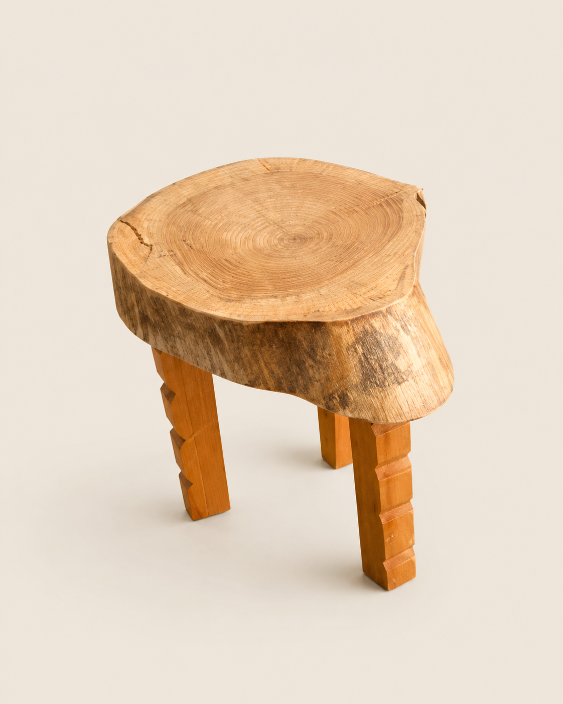 Eala Log Stool — handcrafted African furniture by Tajil furniture  in Kenya
