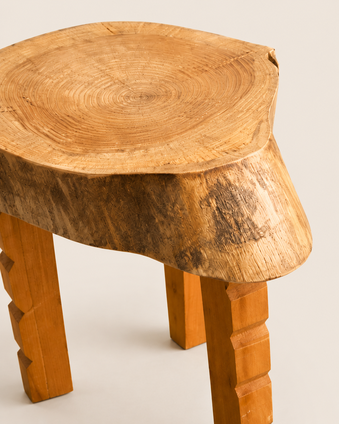 Eala Log Stool — handcrafted African furniture by Tajil furniture  in Kenya (view 3)