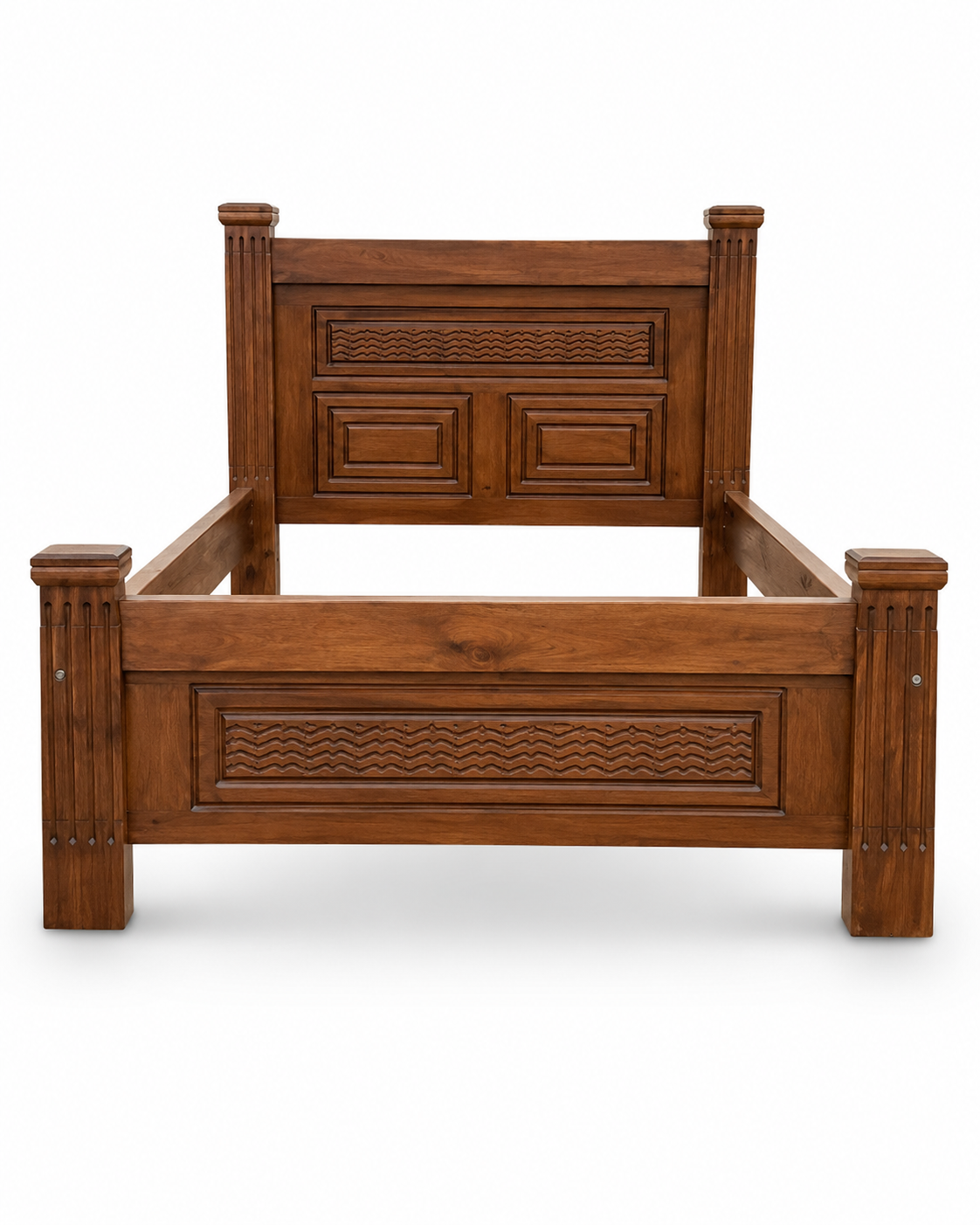 4 by 6 Shani Heritage Bed — handcrafted African furniture by PK interior furniture  in Kenya (view 3)