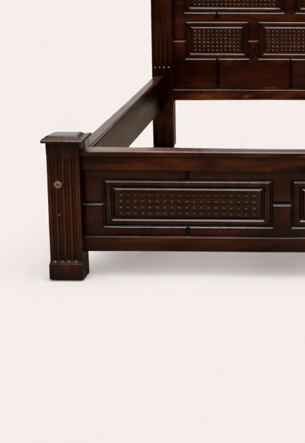 Mvua Grand Mahogany Bed 5 by 6 — handcrafted African furniture by Lenu Metal in Kenya (view 3)
