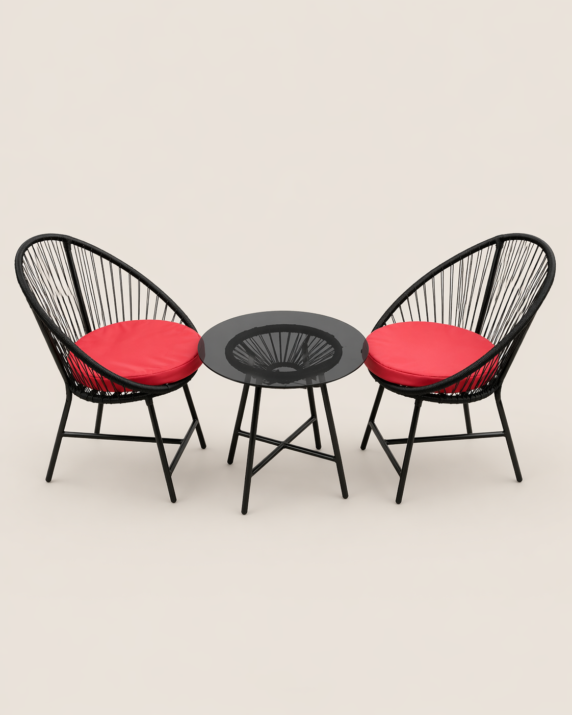 Binafsi Bistro Set Mwanga — handcrafted African outdoor by Cate furniture  in Kenya