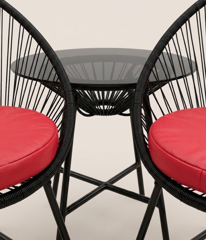 Binafsi Bistro Set Mwanga — handcrafted African outdoor by Cate furniture  in Kenya (view 3)