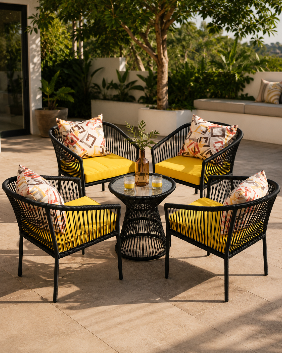 Jua Outdoor Lounge Set — handcrafted African outdoor by Outdoors furniture  in Kenya