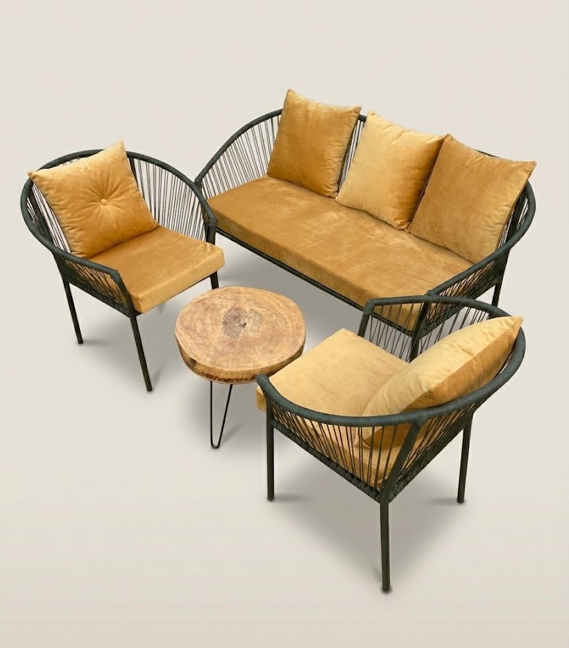 4seater Set Mbili Rope — handcrafted African outdoor by JB.masaku in Kenya (view 2)
