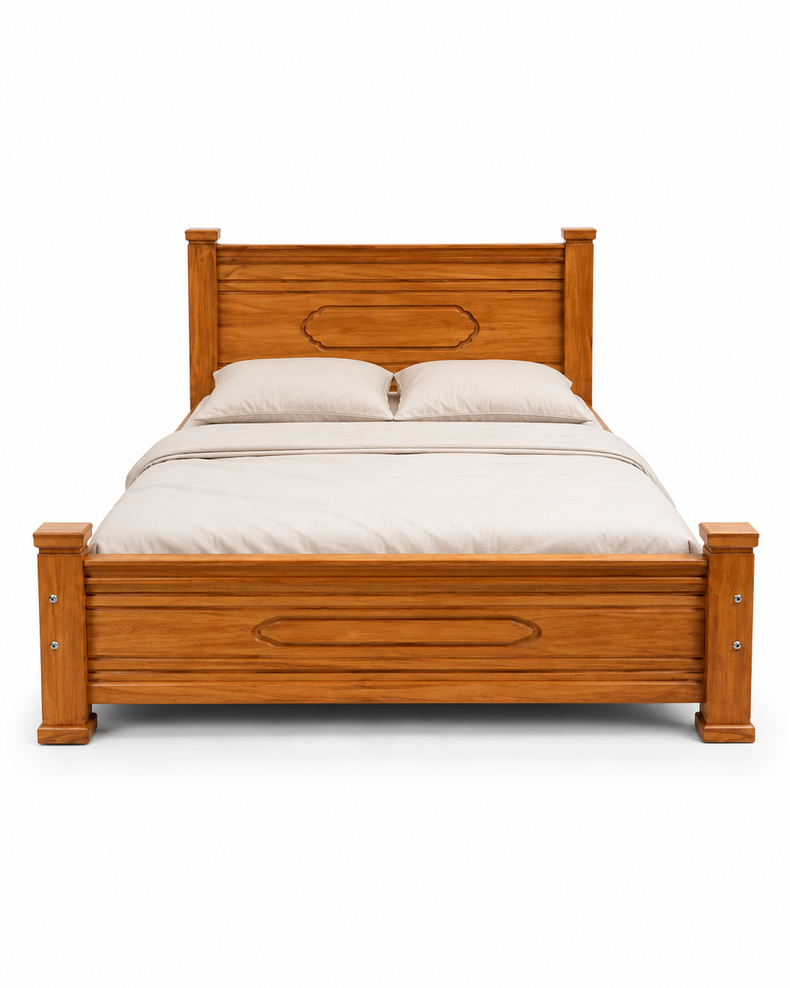 5 by 6 Vuko Mahogany Bed Frame — handcrafted African furniture by Vejo furniture  in Kenya