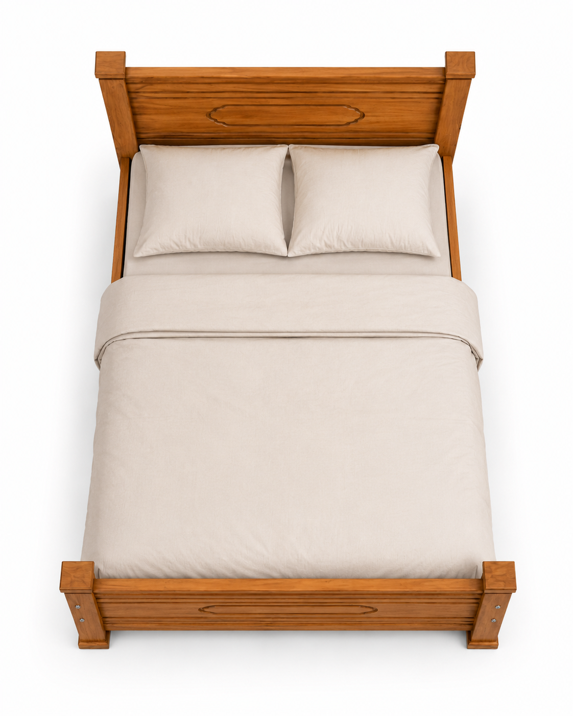 5 by 6 Vuko Mahogany Bed Frame — handcrafted African furniture by Vejo furniture  in Kenya (view 2)