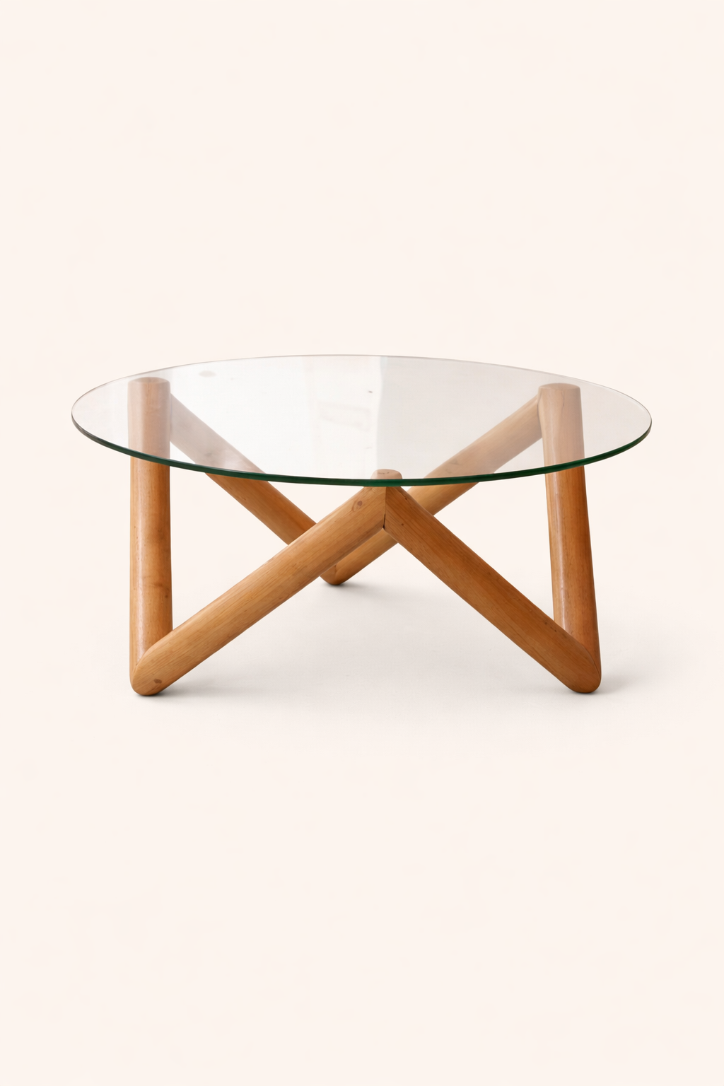 Hadhi Round Glass Coffee Table — handcrafted African furniture by Classic Furniture in Kenya