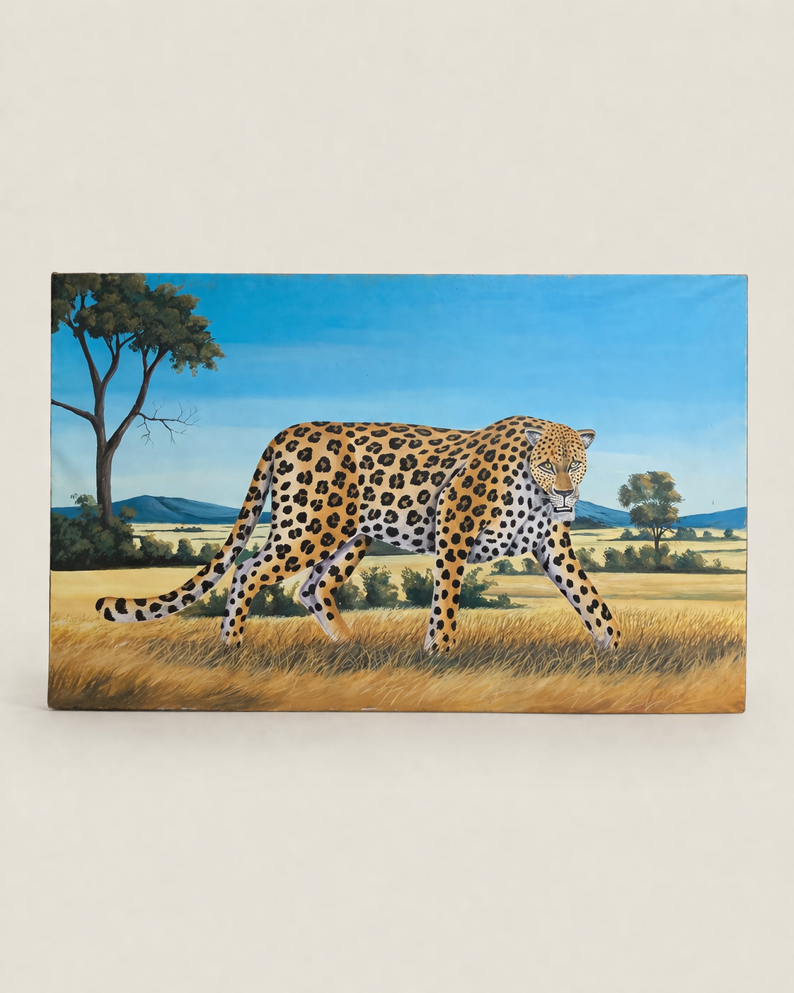 Leopard Art Paint Kijani Canvas — handcrafted African furniture by FashonistarGallery in Kenya (view 2)