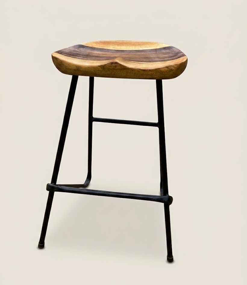 Bafuni Counter Stool — handcrafted African furniture by Bambam enterprise  in Kenya (view 2)