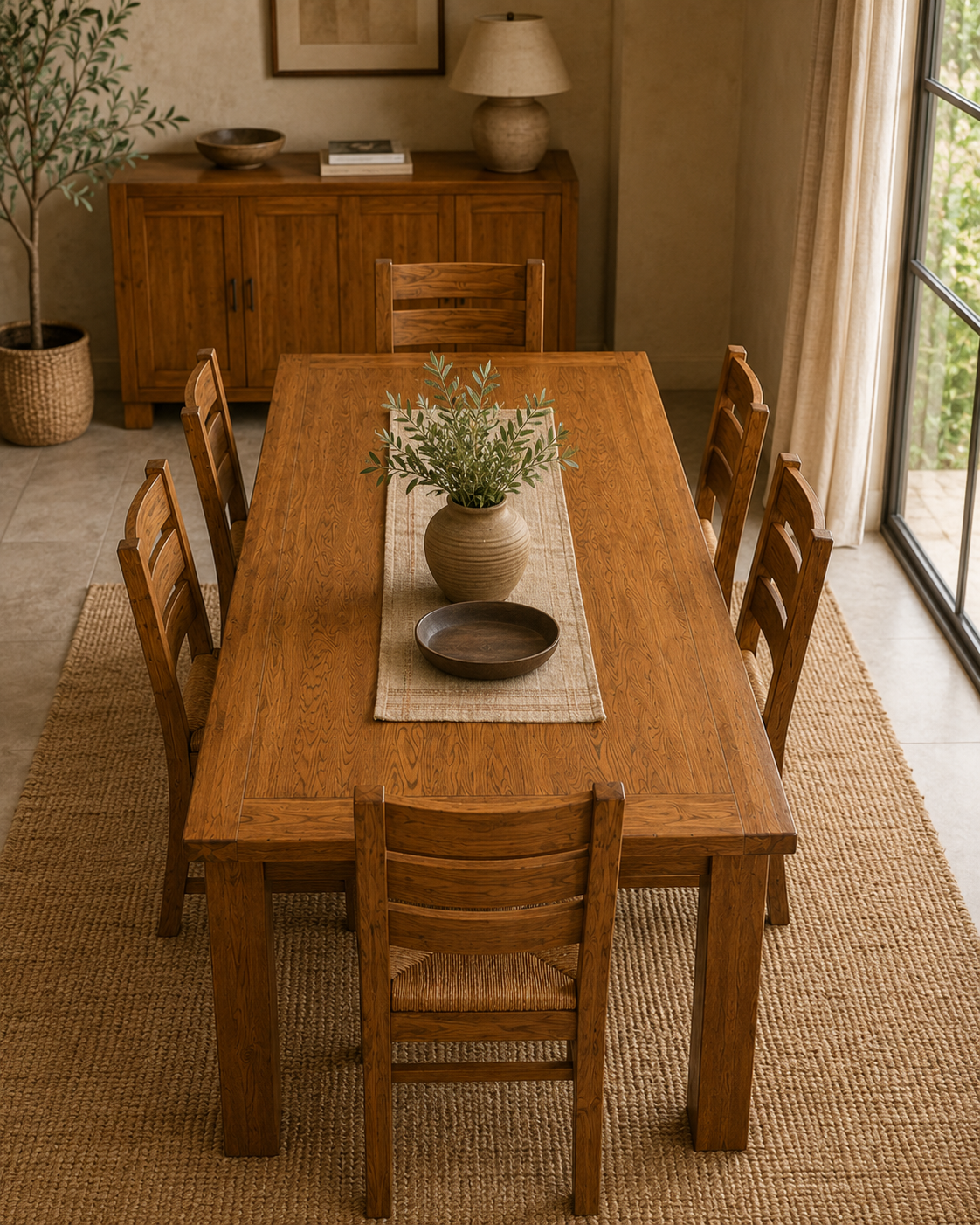 Kijiji Heritage Dining Set — handcrafted African furniture by Homefleet in Kenya