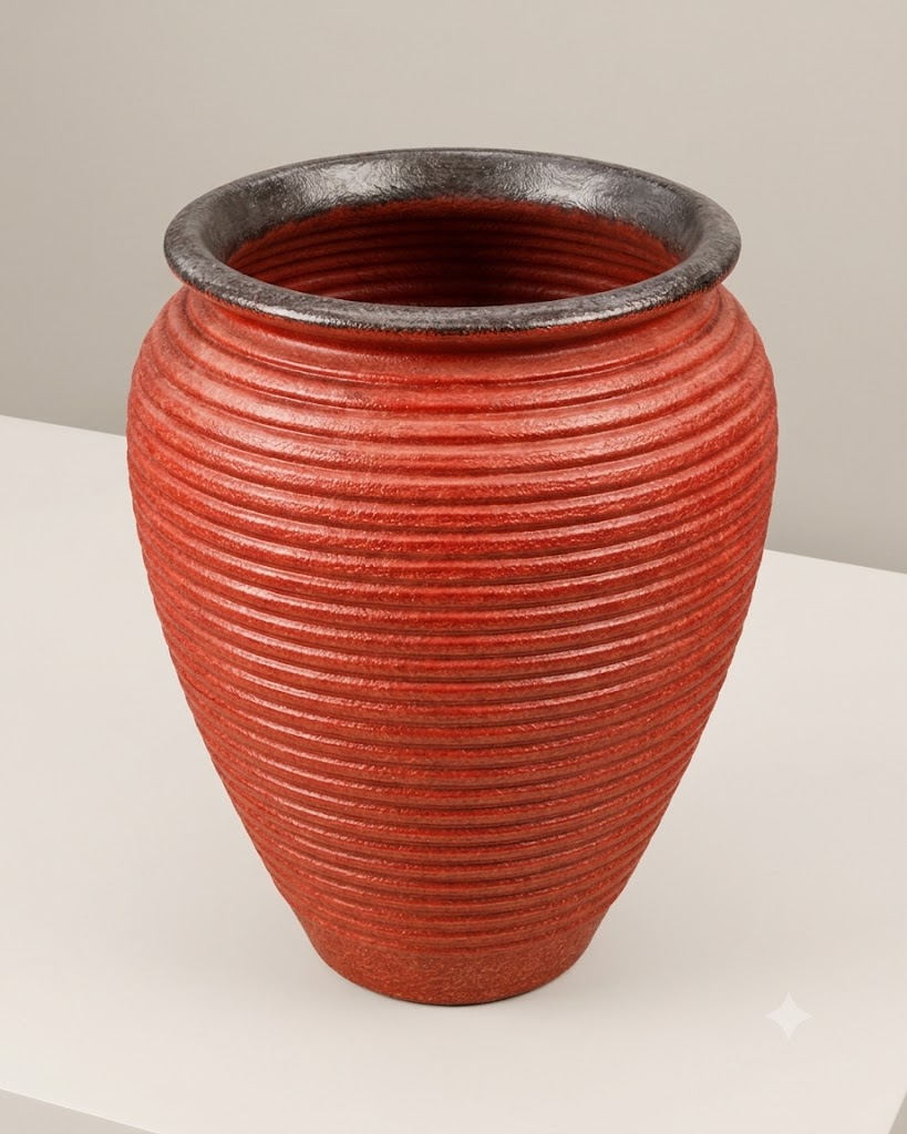 Affio Clay Outdoor Urn — handcrafted African outdoor by Jacob landscaping  in Kenya (view 2)