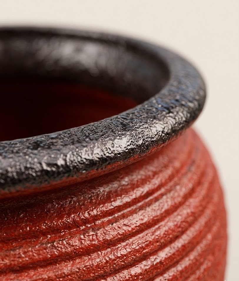 Affio Clay Outdoor Urn — handcrafted African outdoor by Jacob landscaping  in Kenya (view 3)