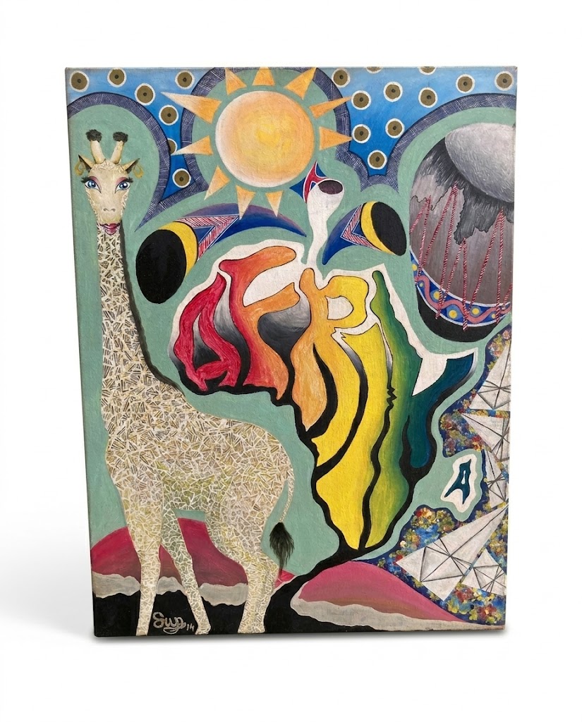 Mama Africa (paint) Aziza Canvas — handcrafted African furniture by FashonistarGallery in Kenya