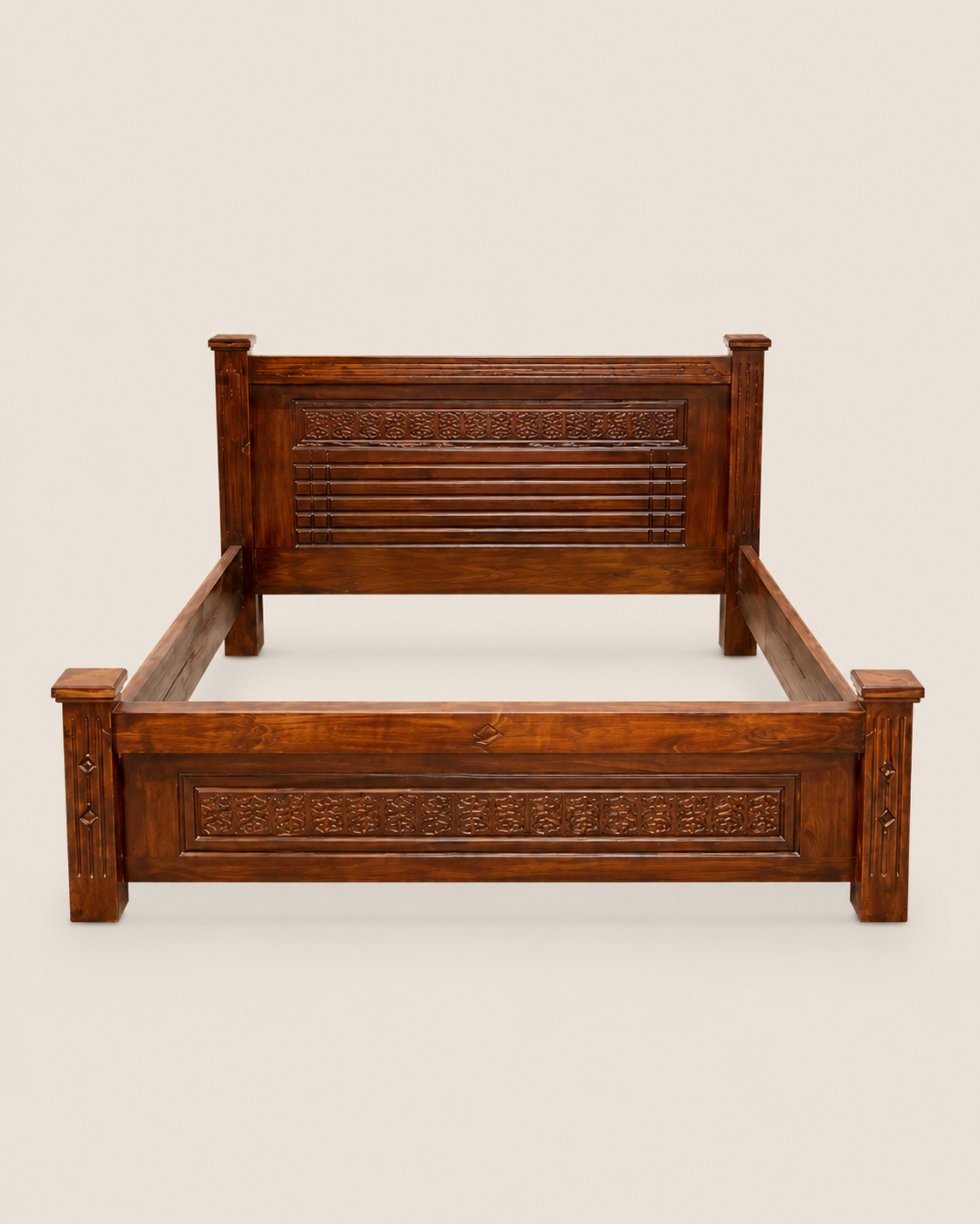 6 by 6 Kilifi Bedframe — handcrafted African furniture by Mwenge furniture  in Kenya (view 3)