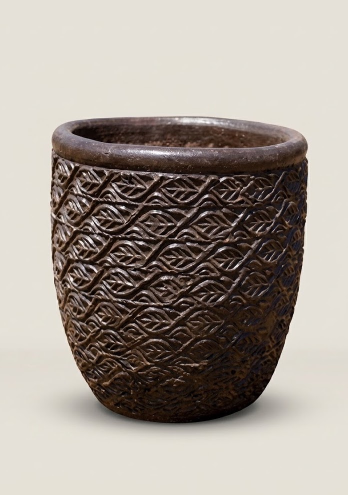 Mbili Clay Planter — handcrafted African outdoor by Grace park garden in Kenya