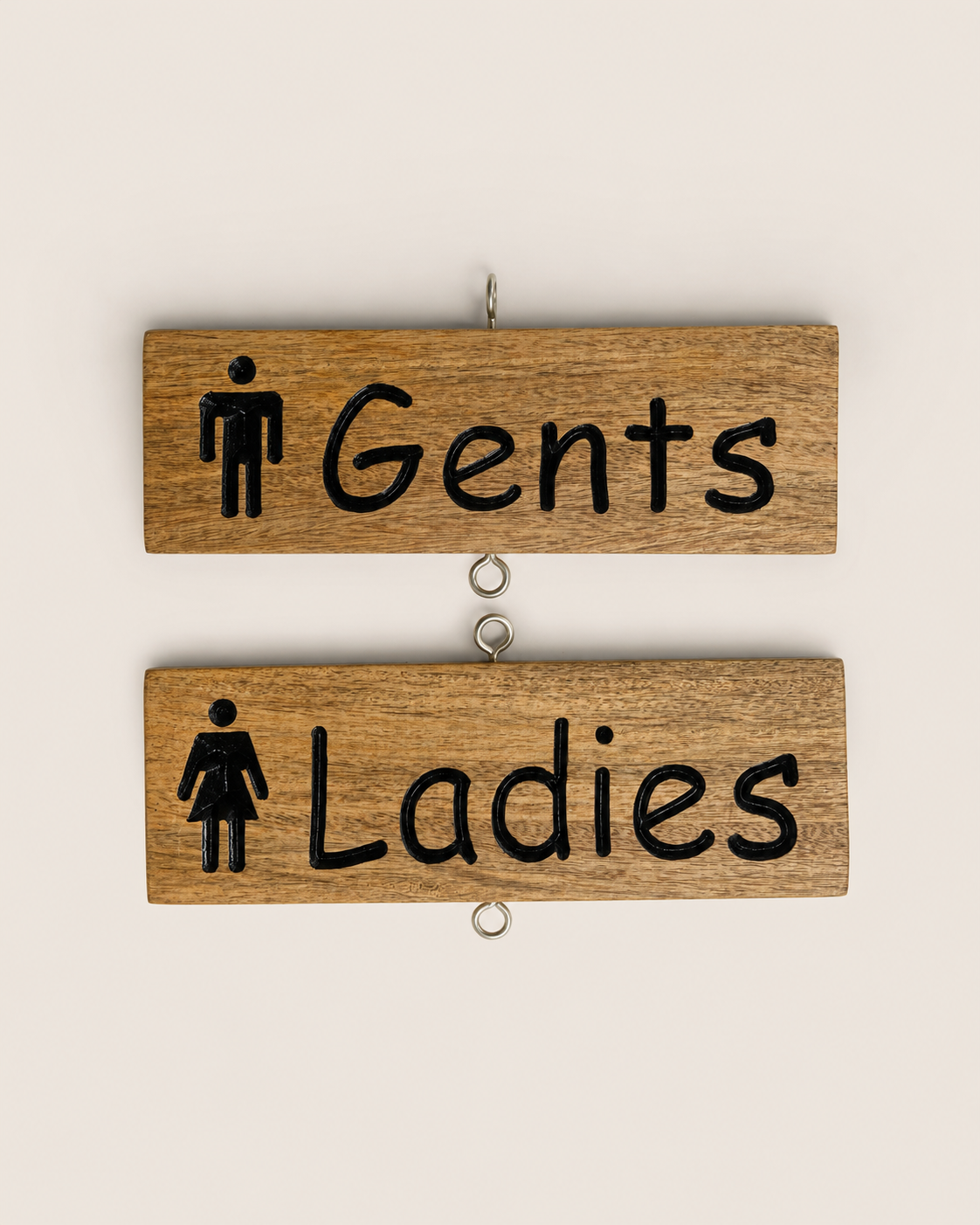 Funzi Restroom Sign — handcrafted African outdoor by Dankass Art and Signs  in Kenya
